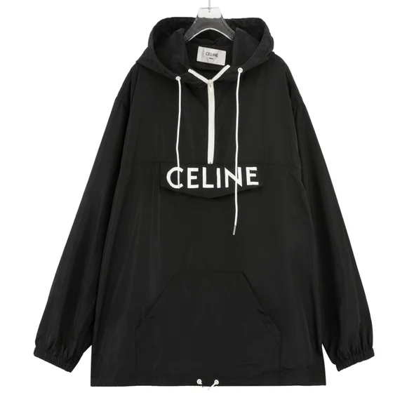 Celine | Jackets & Coats | Celine Lettering Printed Halfzip